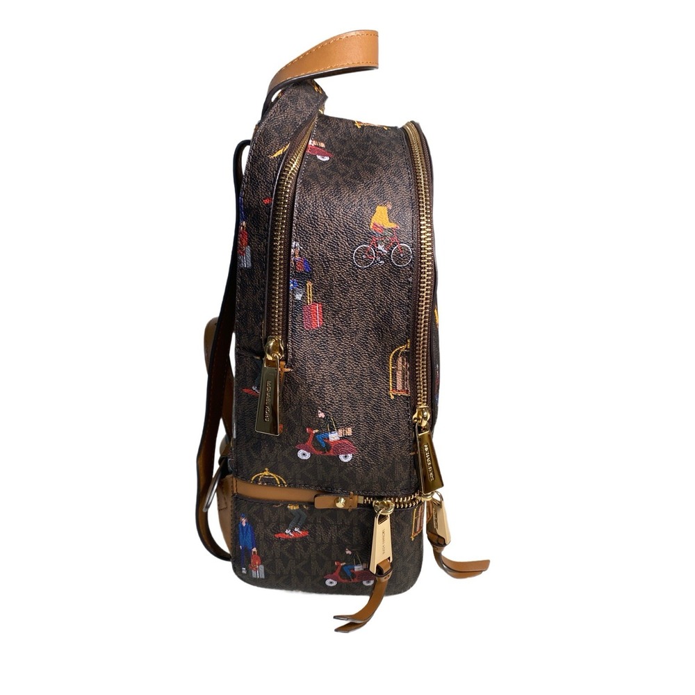 NEW Michael Kors Limited Edition Rhea Medium Jet Set Girls Travel Print Backpack - Picture 8 of 12